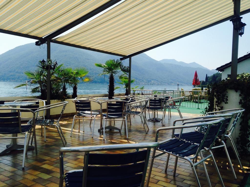 Hotel Garni Battello Melide Bagian luar foto