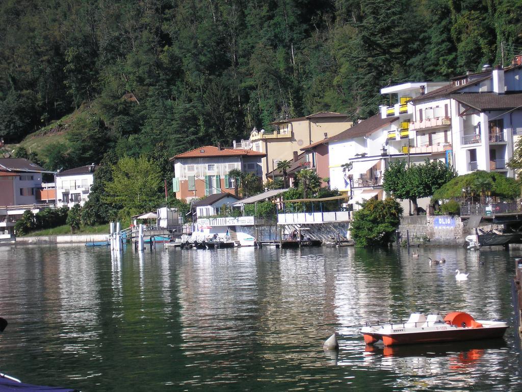 Hotel Garni Battello Melide Bagian luar foto