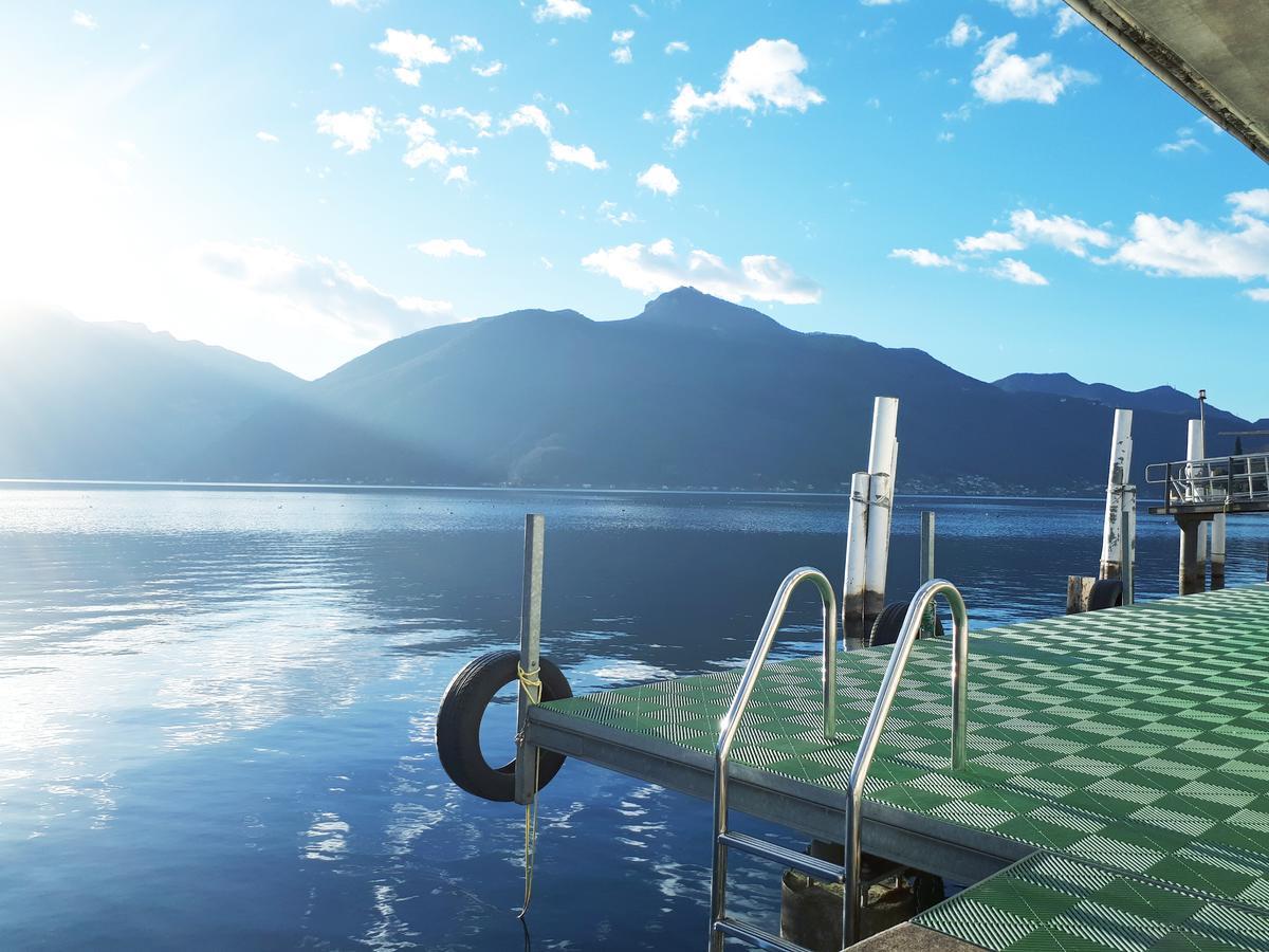Hotel Garni Battello Melide Bagian luar foto