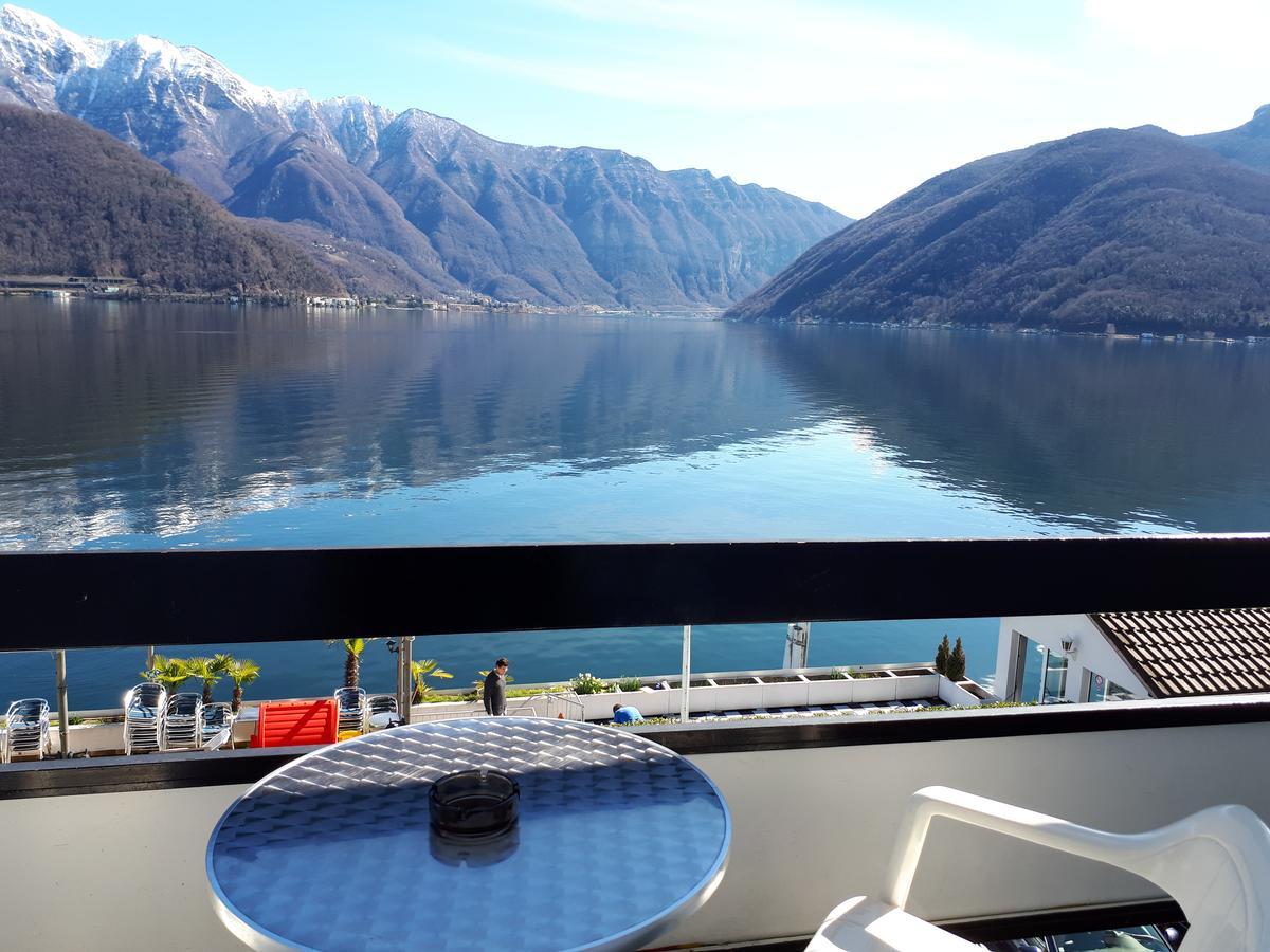 Hotel Garni Battello Melide Bagian luar foto