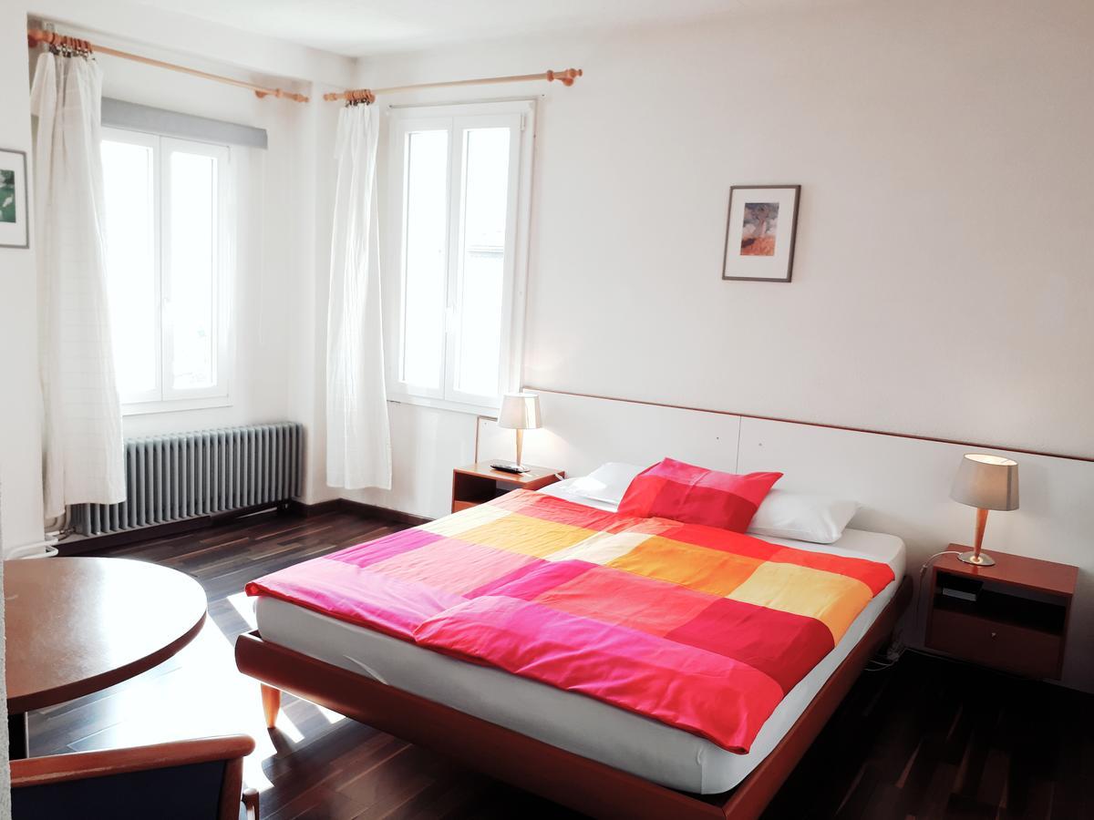 Hotel Garni Battello Melide Bagian luar foto