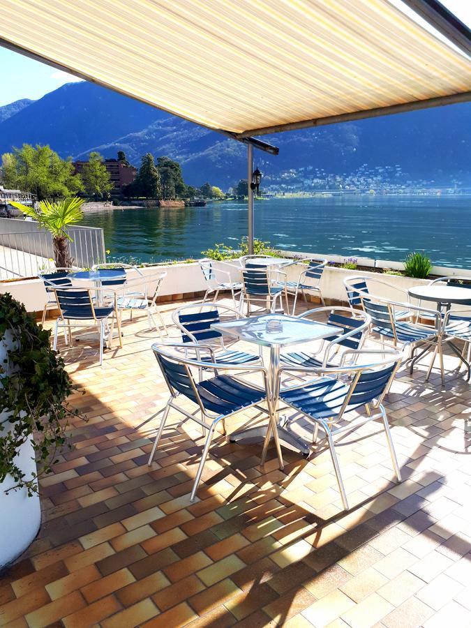 Hotel Garni Battello Melide Bagian luar foto